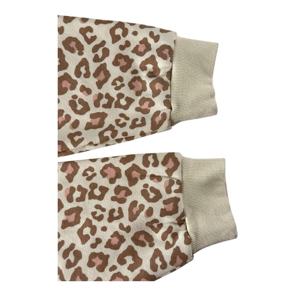 Ugg Women's Beige Kes Leopard Print Fleece Soft Hoodie Size Medium - Picture 10 of 16